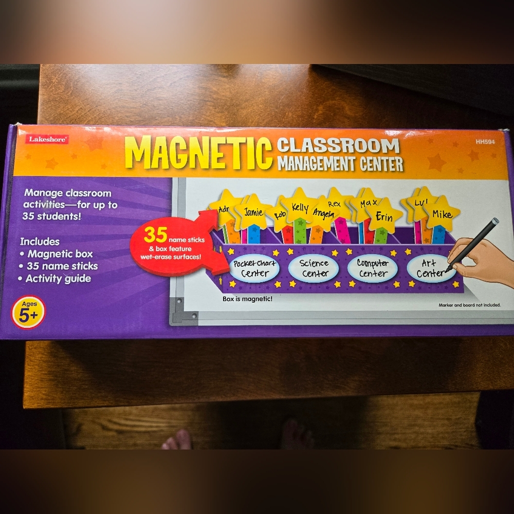 Lakeshore Learning Magnetic Classroom Management Center - Yellow & Purple